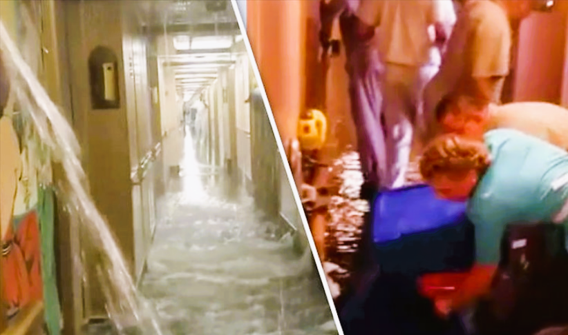 Wassereinbruch auf Kreuzfahrtschiff! Passagiere veröffentlichen Videos von überfluteten Gängen!